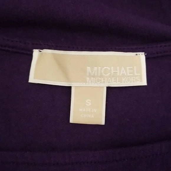 Michael Kors Zipper Shoulder Ruched Top Small - Picture 6 of 7
